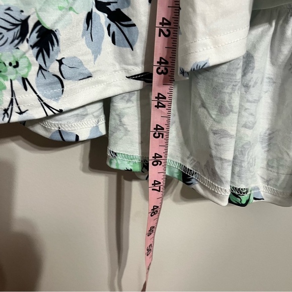 NWT Womens PatPat Ruffle Sleeve Hi-Lo Floral Print Teal White Dress Size Medium - Picture 6 of 8